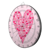 小さいハートビッグデータハートオンバラピンク ダーツボード (正面右)