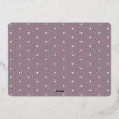 小さいハート | 2枚のフォトフォイル誕生のお知らせ 箔招待状 (裏面)