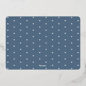 小さいハート | 2枚のフォトフォイル誕生のお知らせ 箔招待状 (裏面)