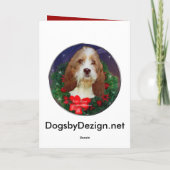 小さいバセット犬のGriffon Vendeenのクリスマスのギフト シーズンカード (裏面)