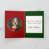 小さいバセット犬のGriffon Vendeenのクリスマスのギフト シーズンカード (内部)