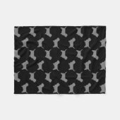 小さいバセット犬Griffon Vendeenはパターンのシルエットを描きます フリースブランケット (正面(横))