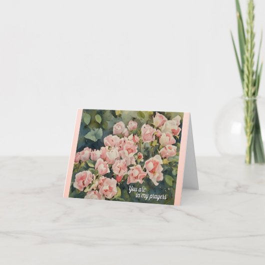 小さいバラ – あなたは私の祈りの言葉カードに カード (正面)