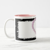 小さいバレリーナの保有物はハートのマグに上がりました ツートーンマグカップ (左)