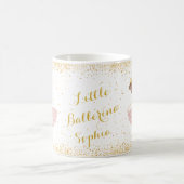 小さいバレリーナの名前のマグを個人化して下さい コーヒーマグカップ (中央)