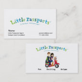 小さいパスポートの代理店の名刺 名刺 (正面/裏面)