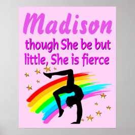 小さいパーソナライズされたが激しい体操選手のポスター ポスター