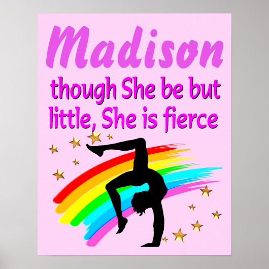 小さいパーソナライズされたが激しい体操選手のポスター ポスター (正面)