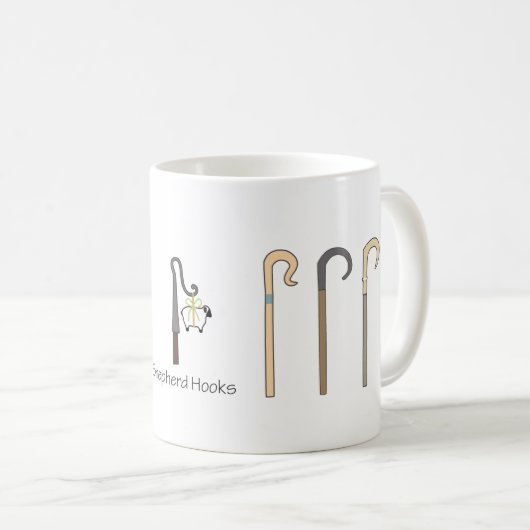 小さいヒツジのデザインの羊飼いのホックのマグ コーヒーマグカップ (正面右)
