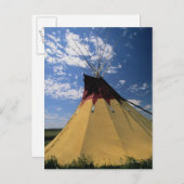 小さいビッグホーンの戦場の近くのテント小屋 ポストカード (正面/裏面)