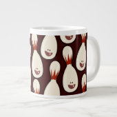 小さいピンヘッドパターン ジャンボコーヒーマグカップ (正面右)