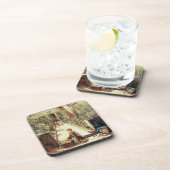 小さいフラワー・ガール(キャンバスの油) コースター (右側)