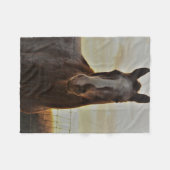 小さいフリースの馬の投球 フリースブランケット (正面(横))