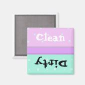 小さいフローラクリーンとダーティ マグネット (正面/裏面)