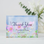 小さいフローラ結婚のサンキューカードの野生の花 サンキューカード (スタンド正面)