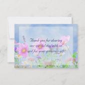 小さいフローラ結婚のサンキューカードの野生の花 サンキューカード (裏面)