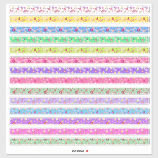 小さいフローラ色の品揃え シール (シート)