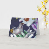 小さいブタに接吻して下さい カード (黄色い花)