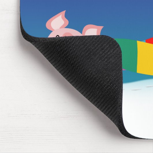 小さいブタのクリスマスのmousepad マウスパッド (コーナー)