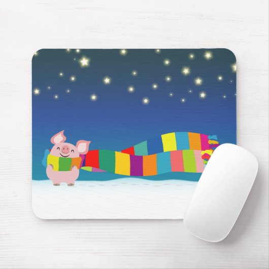 小さいブタのクリスマスのmousepad マウスパッド (マウス)