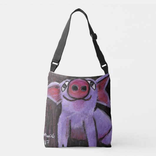 小さいブタの交差体のトート クロスボディバッグ (正面)