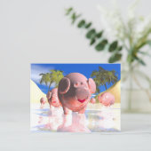 小さいブタ ポストカード (スタンド正面)
