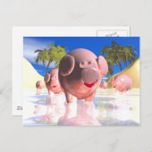小さいブタ ポストカード (正面/裏面)