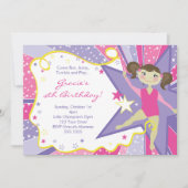 小さいブルネットの体育専門家の招待状 招待状 (正面)