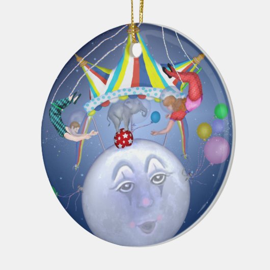 小さいブルームーンのオーナメントのサーカスの大テント セラミックオーナメント (左)
