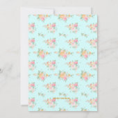 小さいプリンセスのぼろぼろの上品によってはベビーシャワーが開花します 招待状 (裏面)