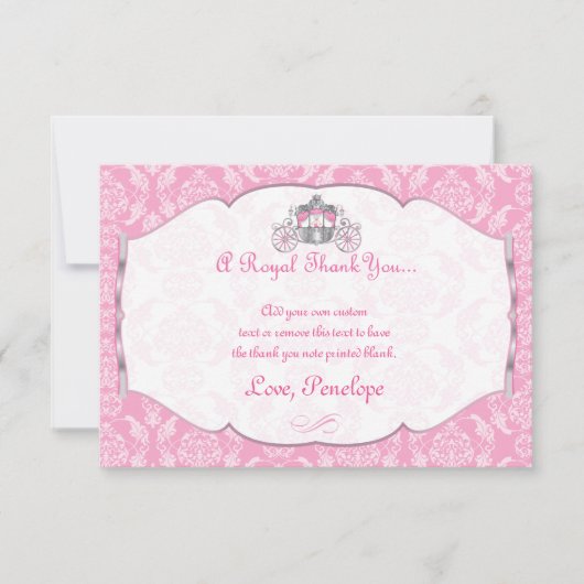 小さいプリンセスのサンキューカード サンキューカード (正面)