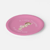 小さいプリンセスのベビーシャワーのピンク ペーパープレート (アングル)
