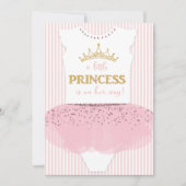 小さいプリンセスのベビーシャワーの招待状 招待状 (正面)