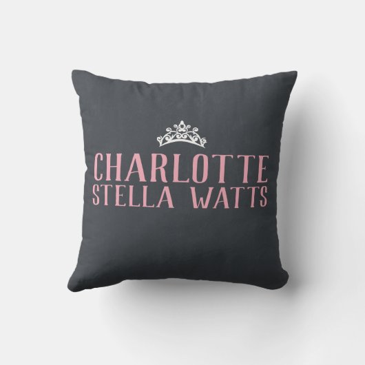 小さいプリンセスの新生児の女の子の誕生Stats クッション (裏面)