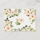 小さいプリンセスの白い赤面の花のベビーの図書館 エンクロージャーカード (裏面)