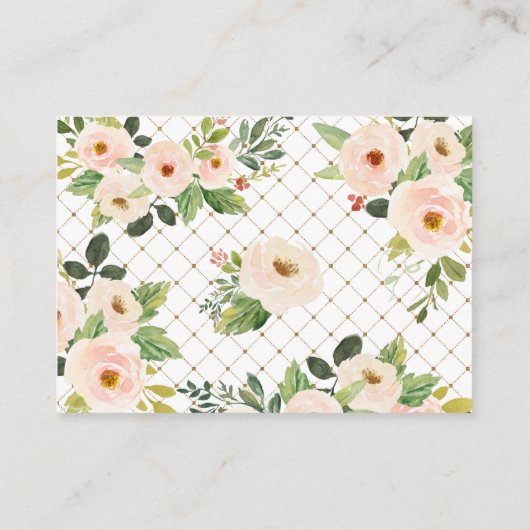 小さいプリンセスの白い赤面の花のベビーの図書館 エンクロージャーカード