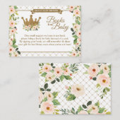 小さいプリンセスの白い赤面の花のベビーの図書館 エンクロージャーカード (正面/裏面)
