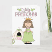 小さいプリンセスの誕生日の挨拶状 カード (正面)