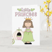 小さいプリンセスの誕生日の挨拶状 カード (黄色い花)