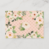 小さいプリンセスの赤面の花のベビーの図書館 エンクロージャーカード (裏面)