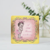 小さいプリンセスは彼女の方法ベビーシャワーにあります 招待状 (スタンド正面)