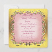 小さいプリンセスは彼女の方法ベビーシャワーにあります 招待状 (裏面)