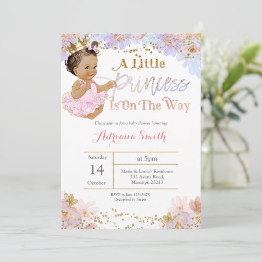 小さいプリンセスをあります方法招待に飾って下さい 招待状 (スタンド正面)