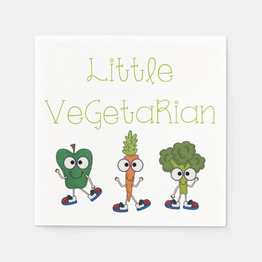 小さいベジタリアン スタンダードカクテルナプキン (正面)