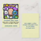 小さいベビーおよび彼/彼女の少しペット育児カード 名刺 (正面/裏面)