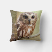 小さいベビーのフクロウ| Ontarios クッション (裏面)