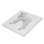 小さいベビーの子ヒツジのカスタマイズ可能なタイル タイル (側面)