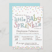 小さいベビーは紙吹雪のシャワーの招待状を振りかけます 招待状 (正面/裏面)