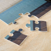 小さいホテルにハンモックに坐っている女性 ジグソーパズル (側面)