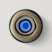 小さいボタンのギリシャの悪のまなざし 缶バッジ (正面)